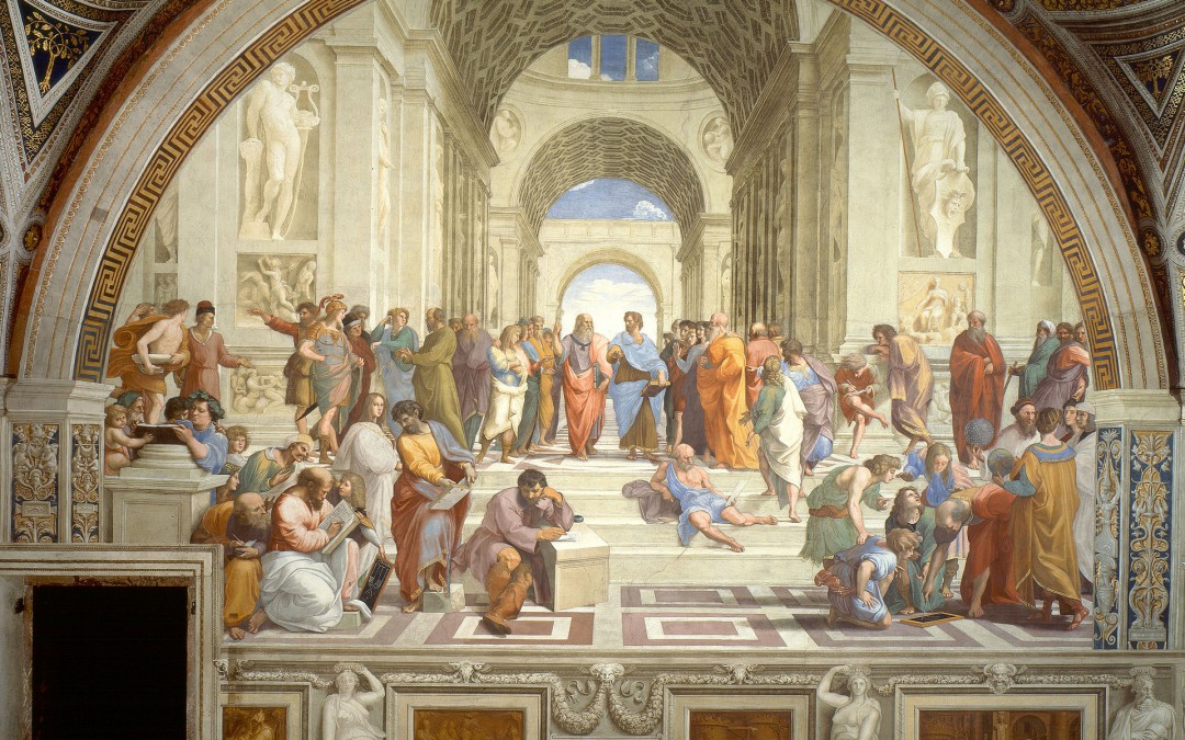 The School of Athens: Averroes and Pythagoras on the Pope’s wall.