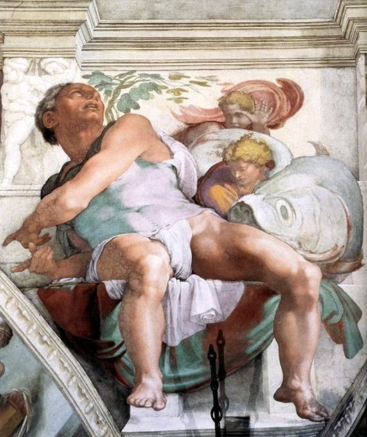 Jonah, the lynchpin of the Sistine Chapel ceiling.